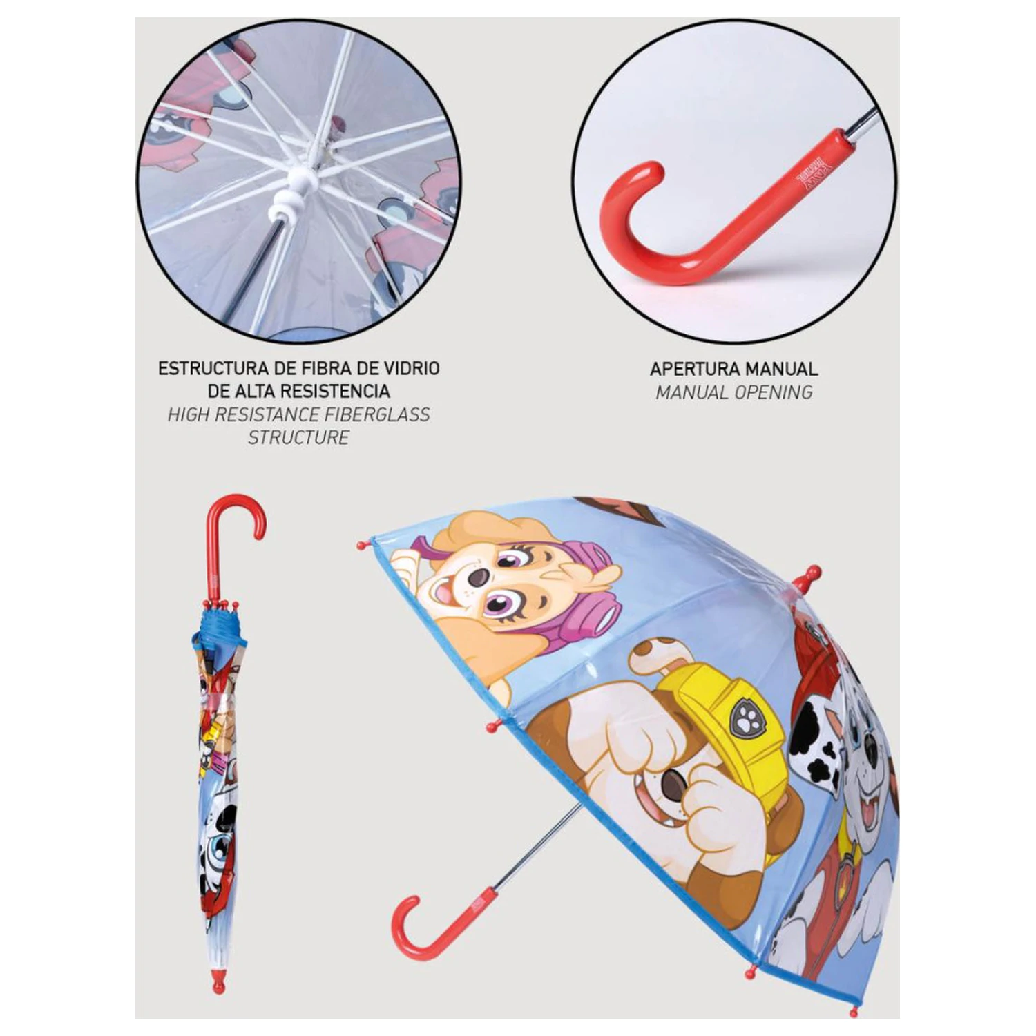 Paw Patrol Fun Kids Transparent Umbrella Ø71 cm poza produsului