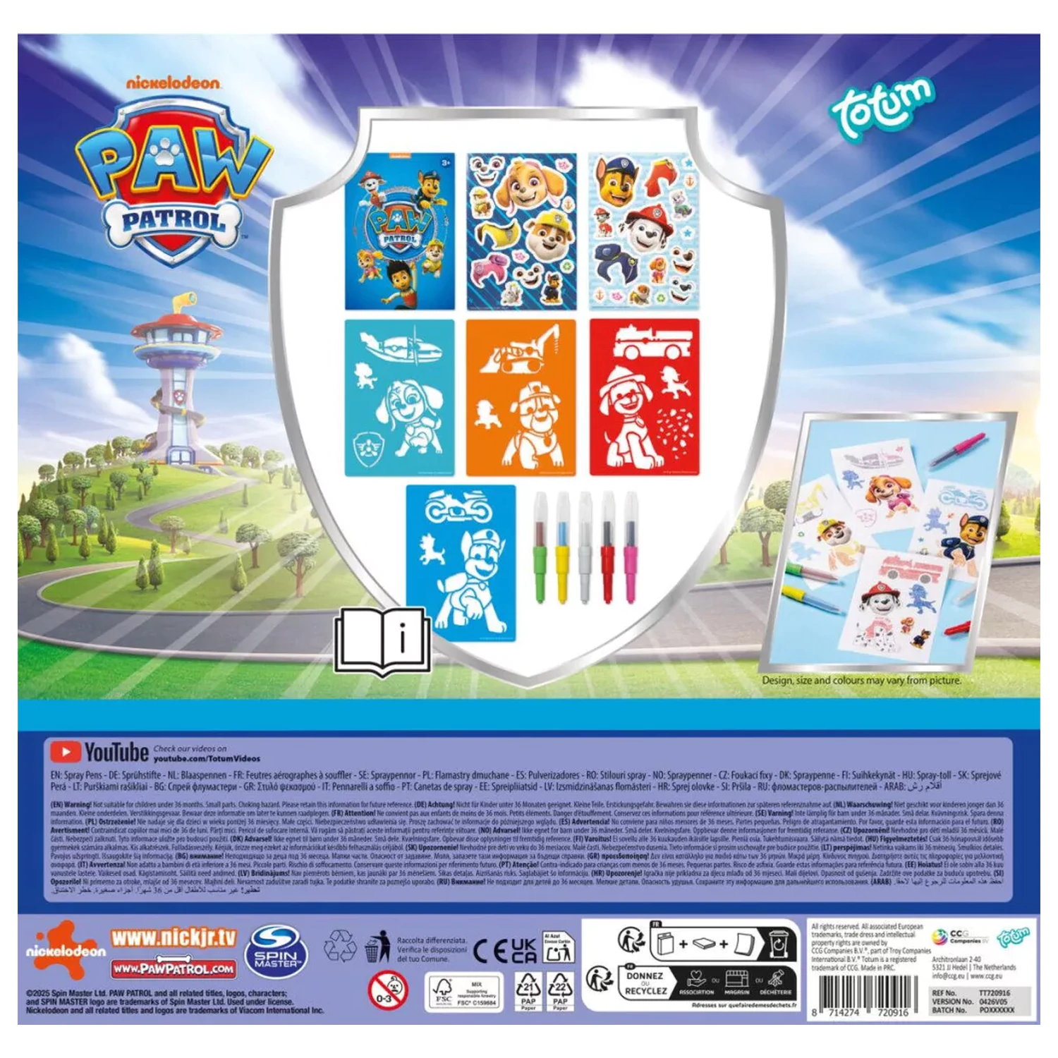 PAW Patrol Set Creativ Amuzant Magic cu Spray Pen poza produsului
