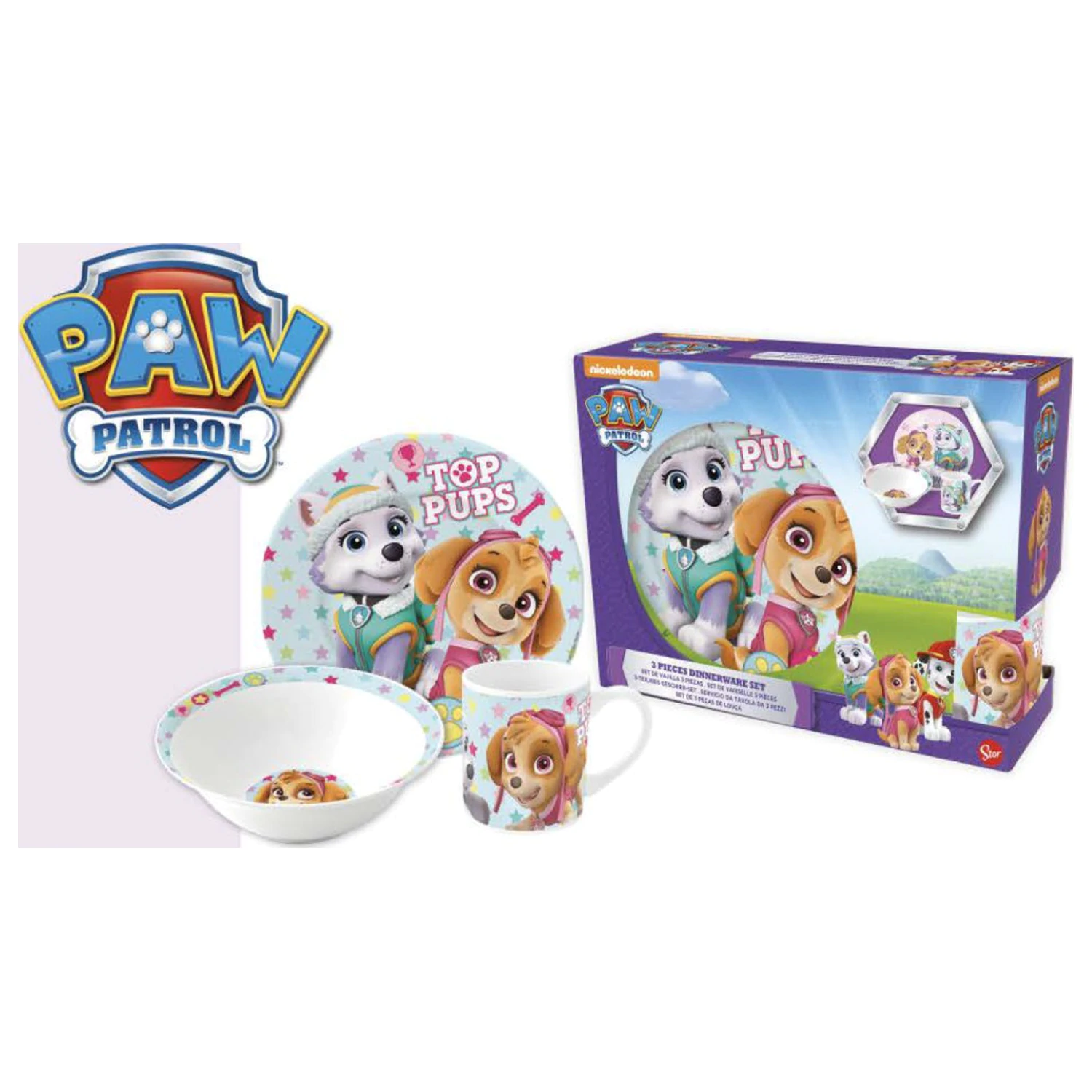 Paw Patrol Girl Stars set de vesela din portelan poza produsului