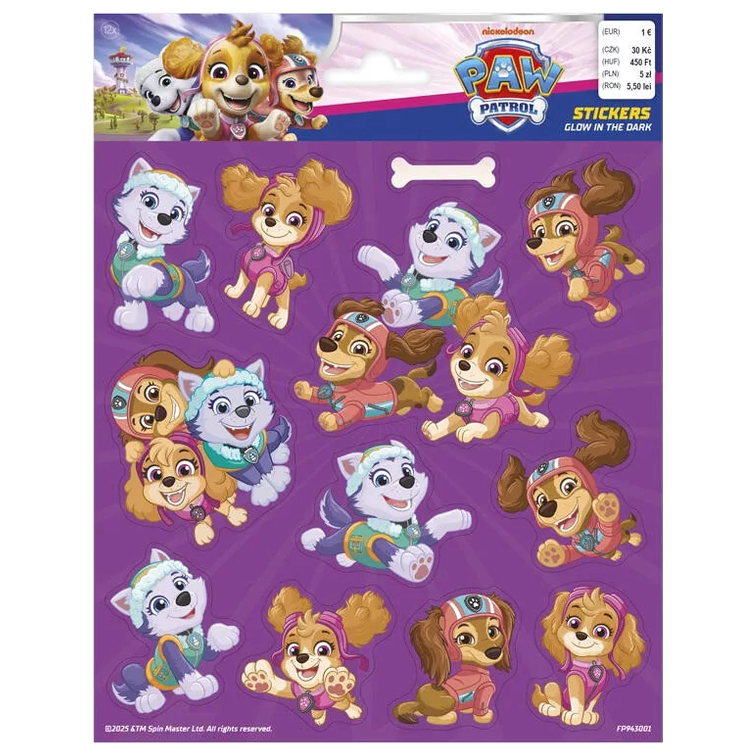 Sticker PAW Patrol Girls care straluceste in intuneric poza produsului
