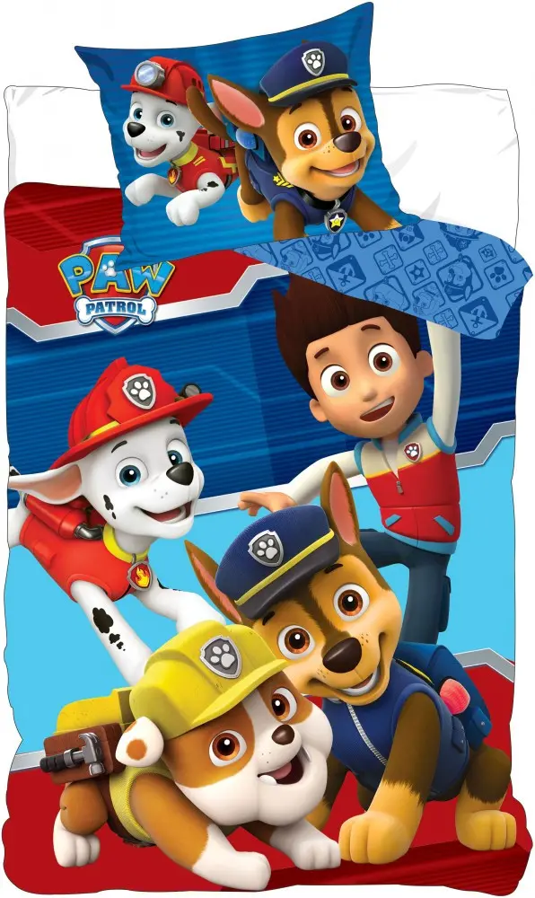 Paw Patrol Set Husa de Plapuma pentru Copii 100x135cm, Fata de Perna 40x60cm poza produsului