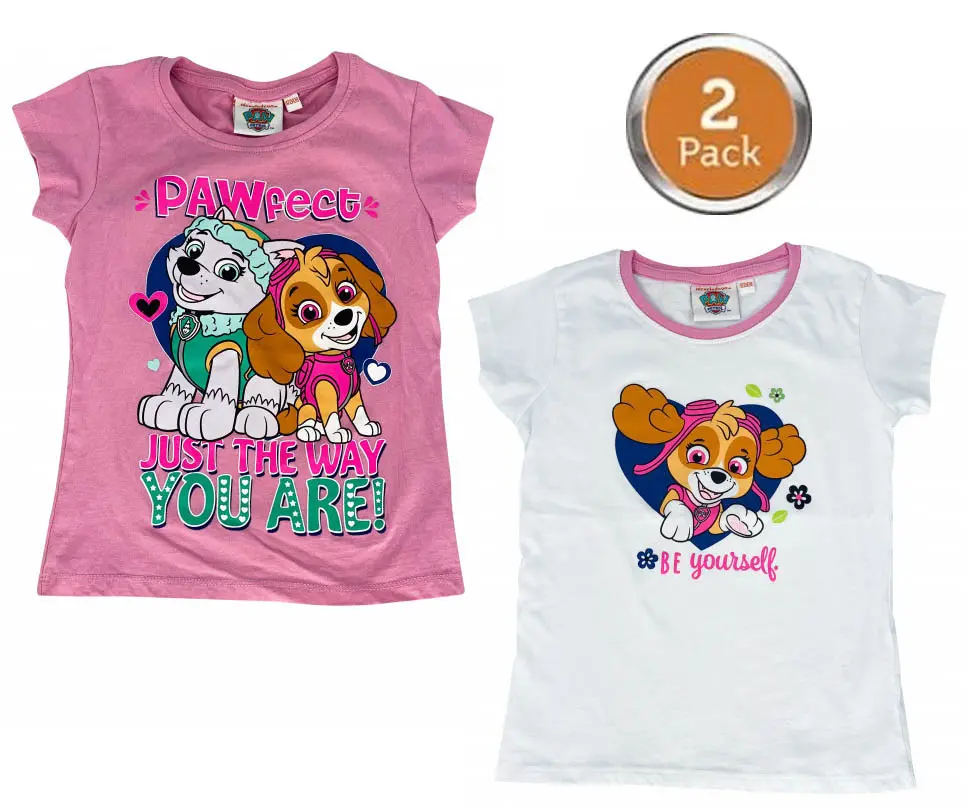 Paw Patrol Tricou pentru copii cu mânecă scurtă, set din 2 piese poza produsului
