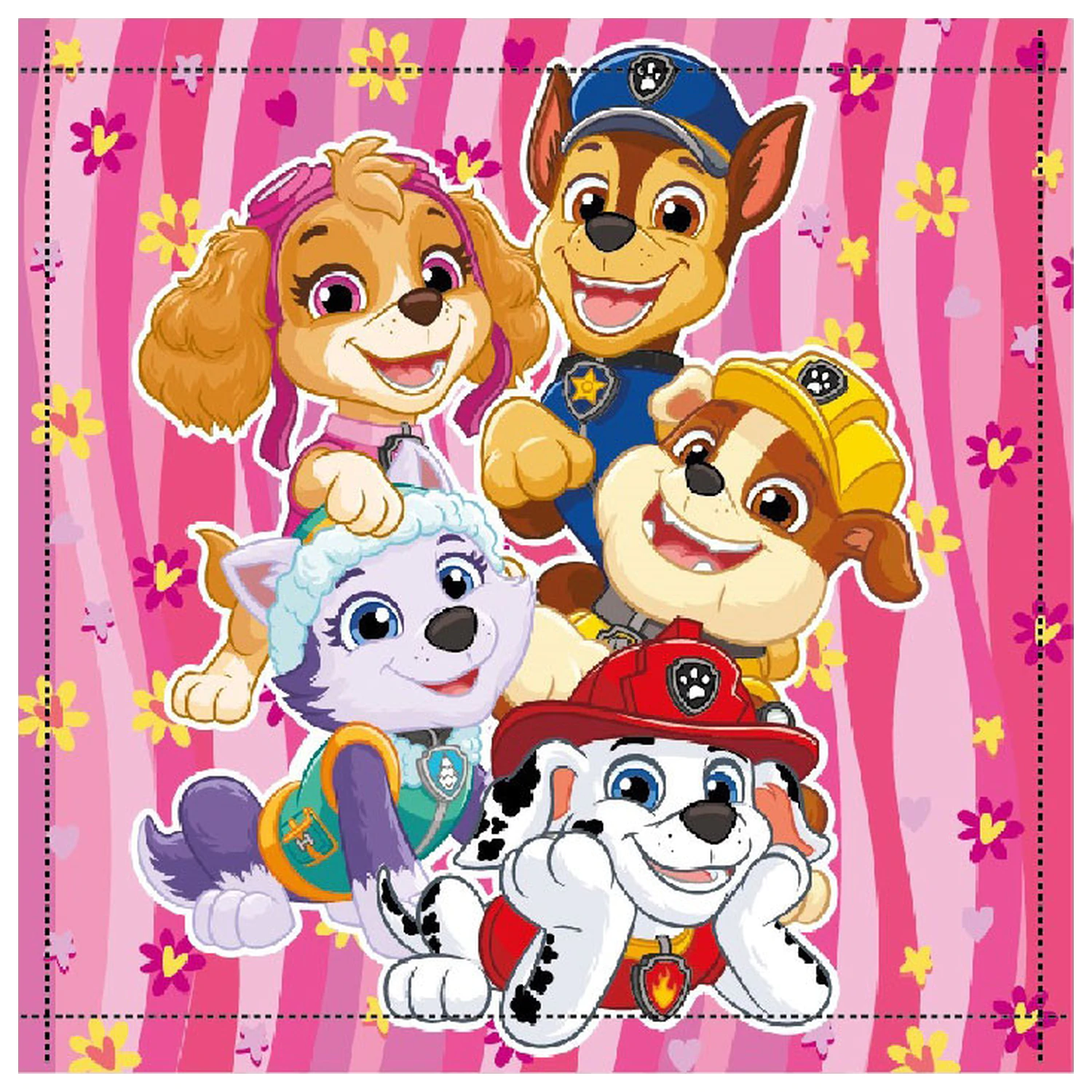 Paw Patrol Happy Team prosop de maini, prosop de fata, prosop 30x30cm poza produsului