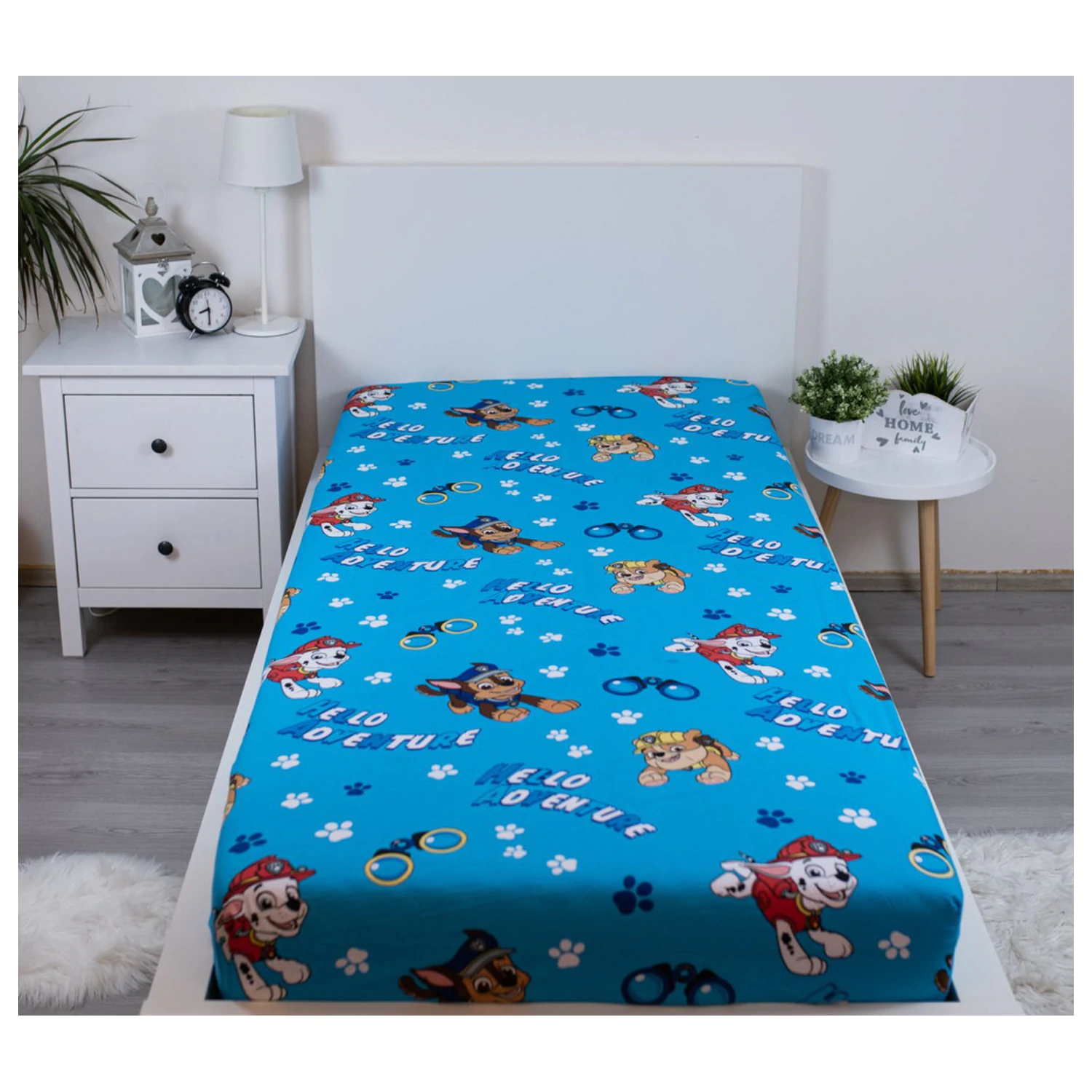 Paw Patrol Hello Adventure cearceaf cu elastic 90x200 cm poza produsului