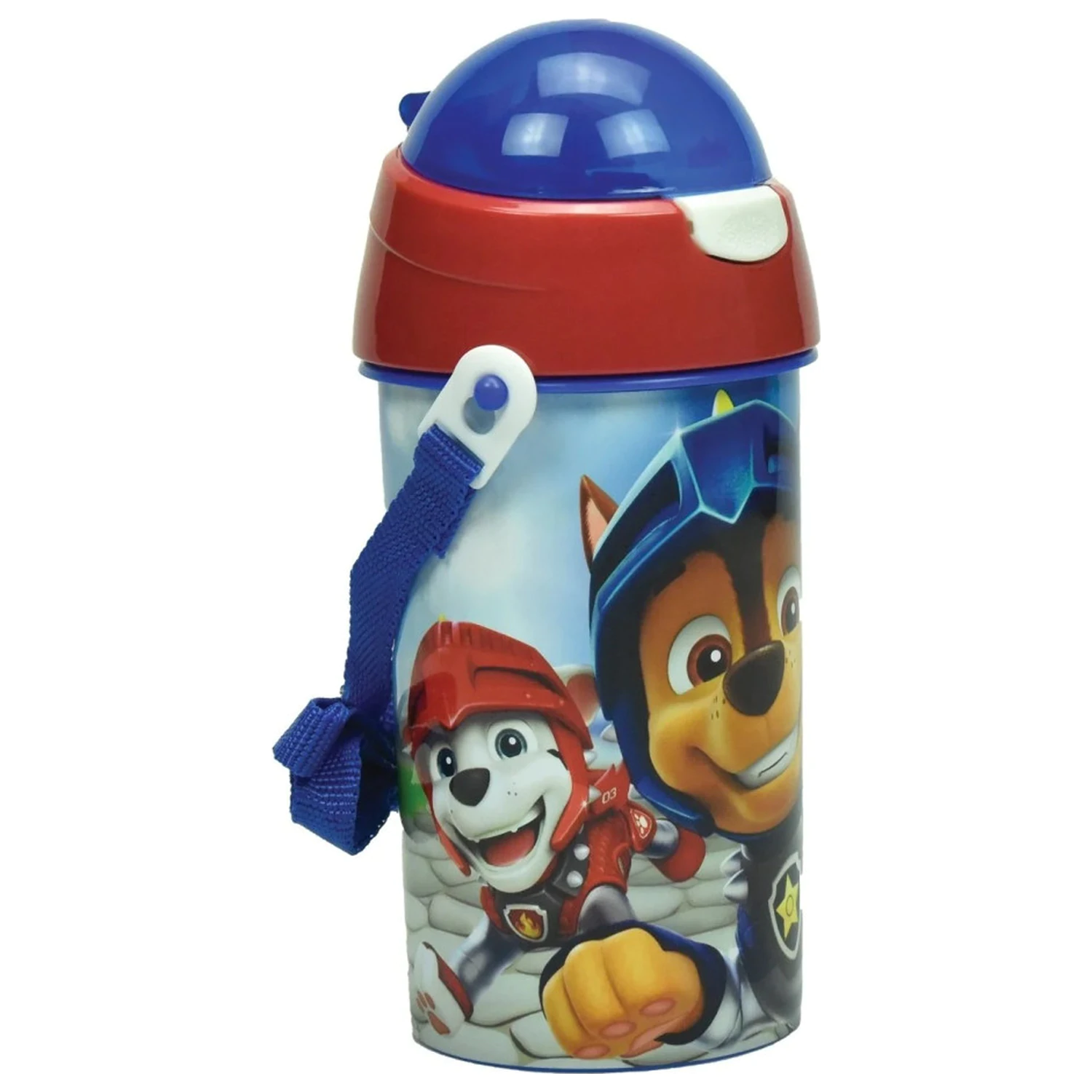 PAW Patrol Knights Sticla de apa din plastic cu pai si agatator 500 ml poza produsului