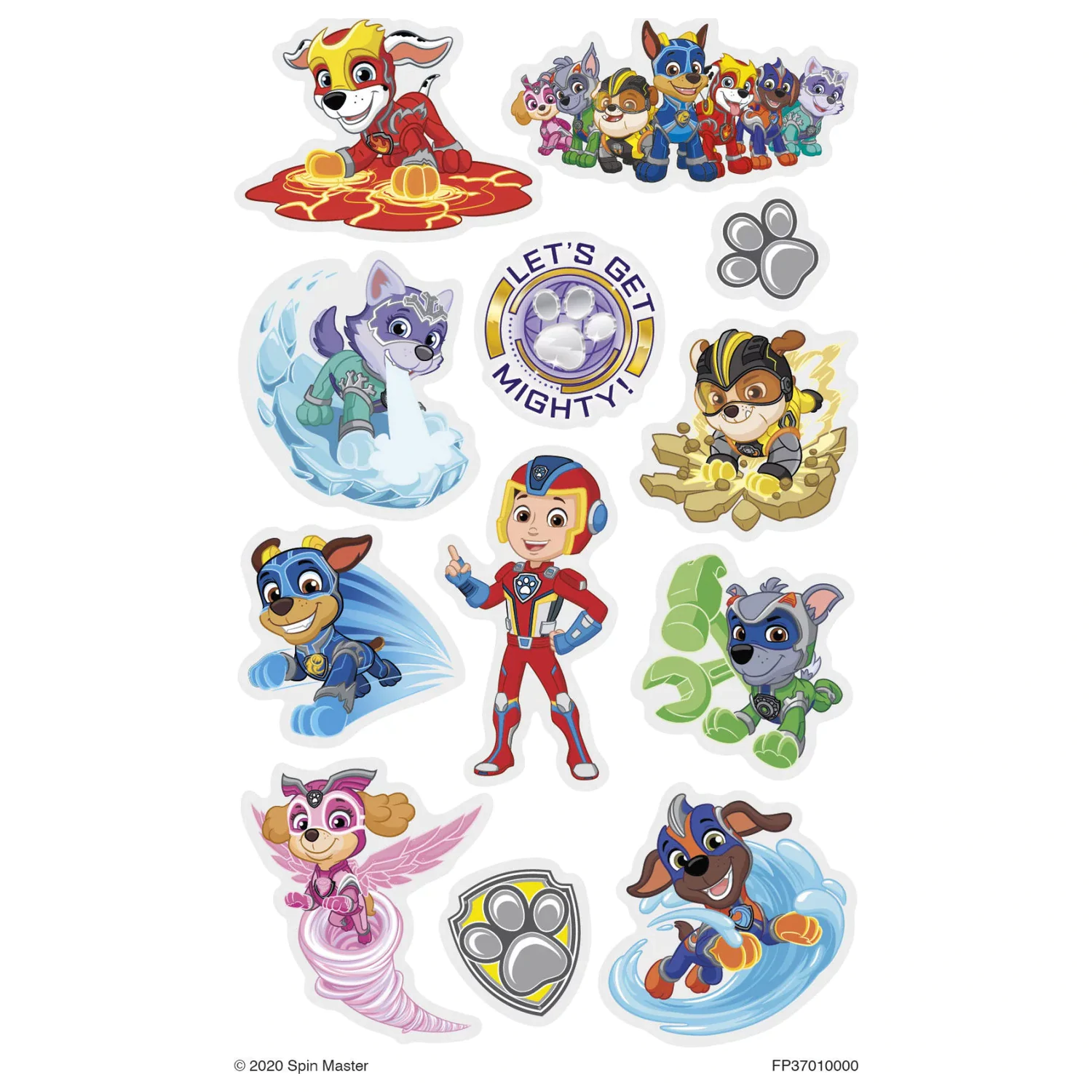 PAW Patrol Mighty tatuaj pachet de 12 bucati poza produsului