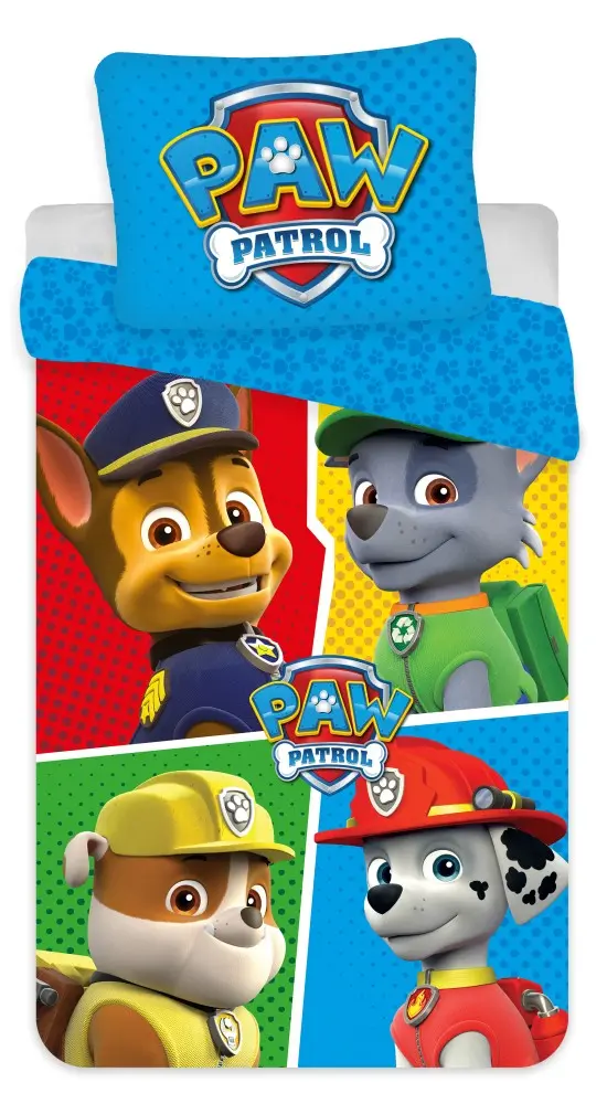 Paw Patrol Husă de pilotă din microfibră 140x200cm, 70x90cm poza produsului