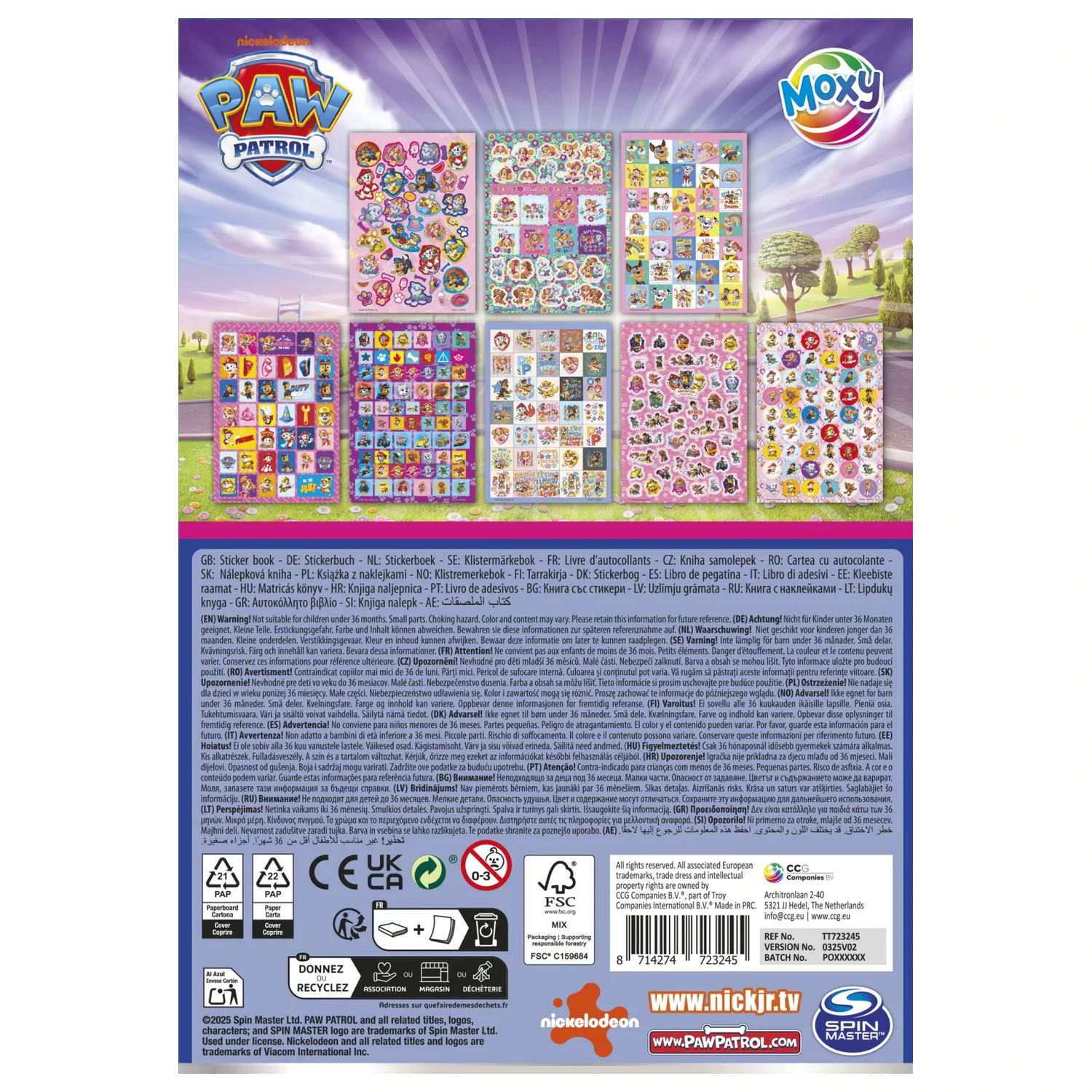 PAW Patrol Puppy Love Carte de stickere cu sclipici poza produsului