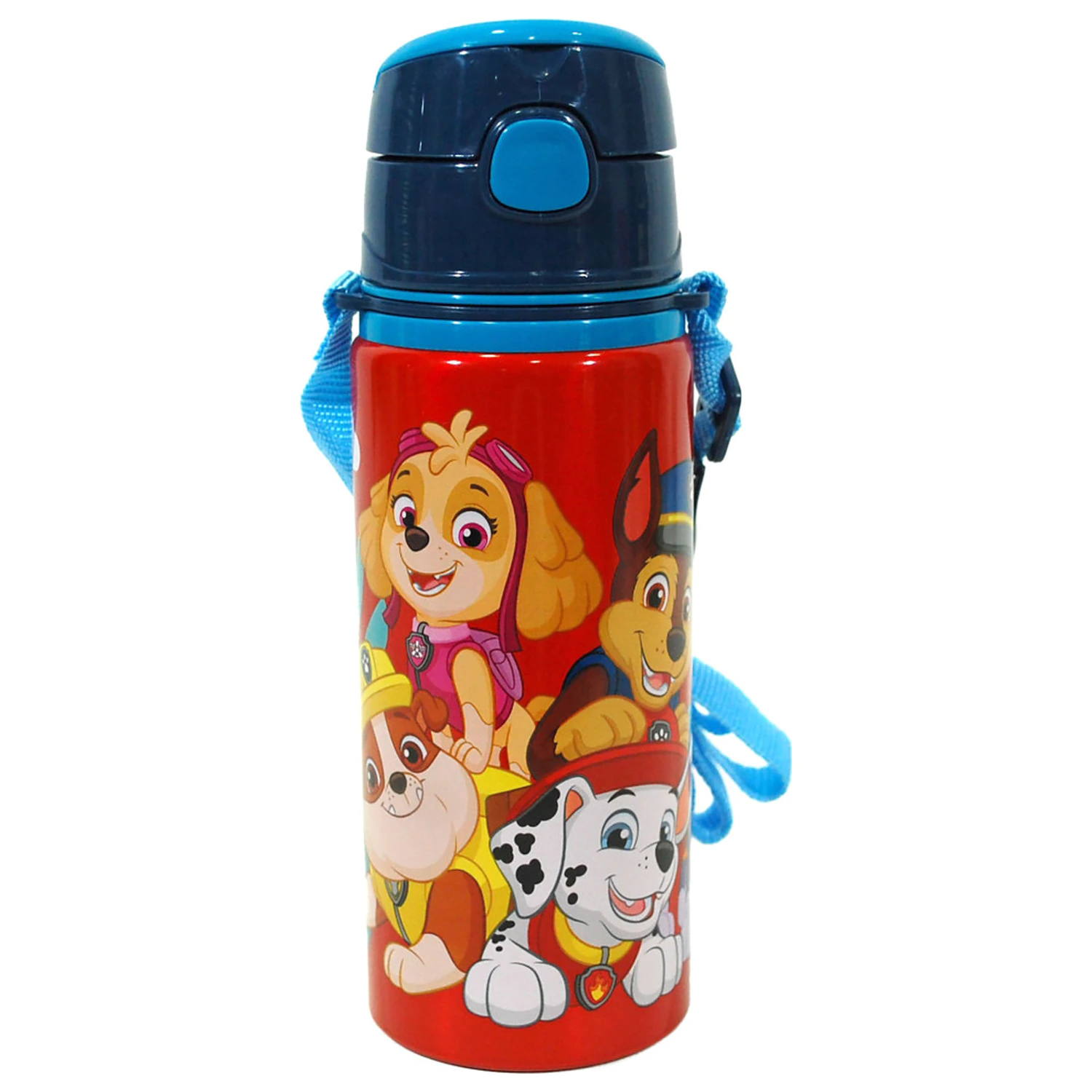 Paw Patrol Red sticla cu paie din aluminiu cu carlig 600 ml poza produsului
