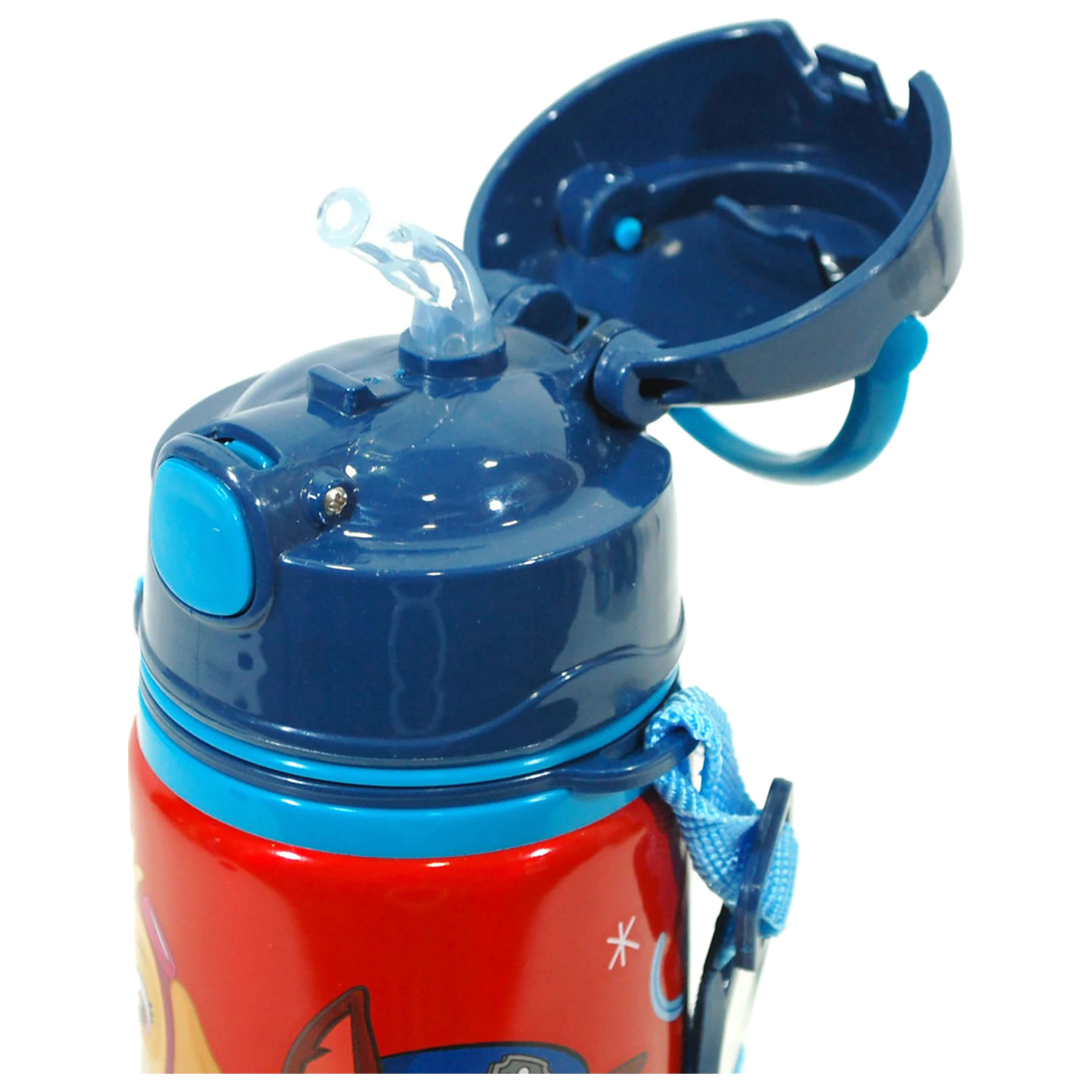 Paw Patrol Red sticla cu paie din aluminiu cu carlig 600 ml poza produsului