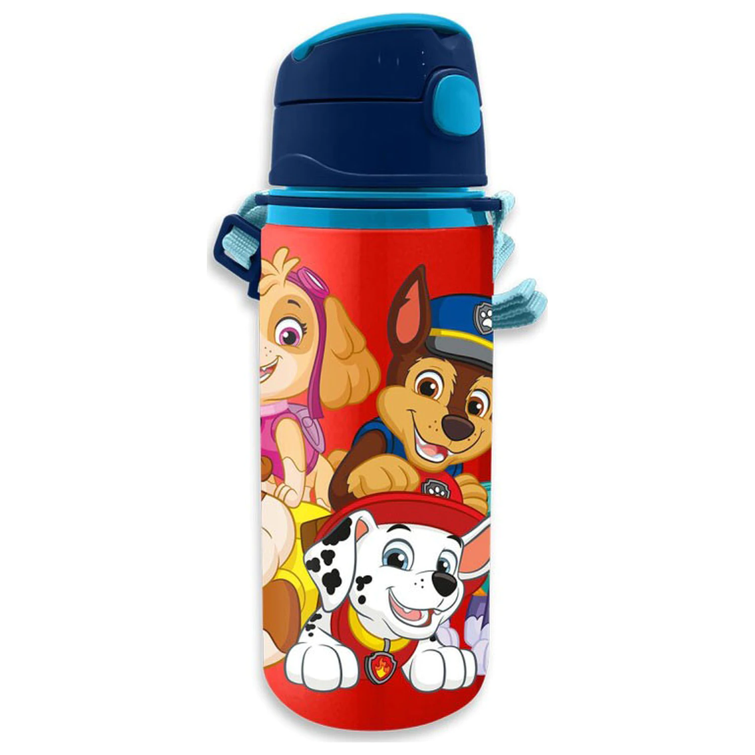 Paw Patrol Red sticla cu paie din aluminiu cu carlig 600 ml poza produsului