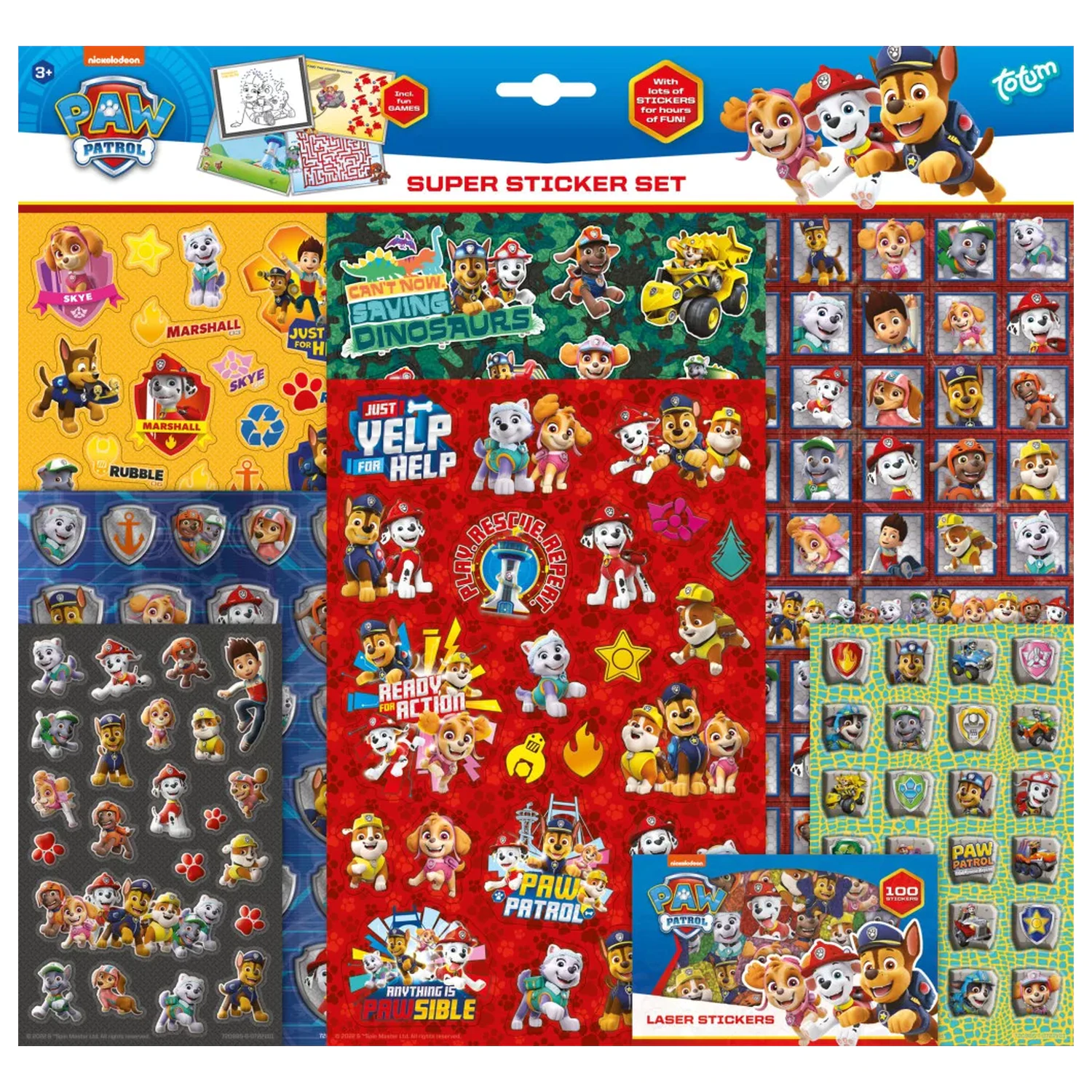 Paw Patrol Rescue Repeat Super Set de Stickere cu Jucarie poza produsului