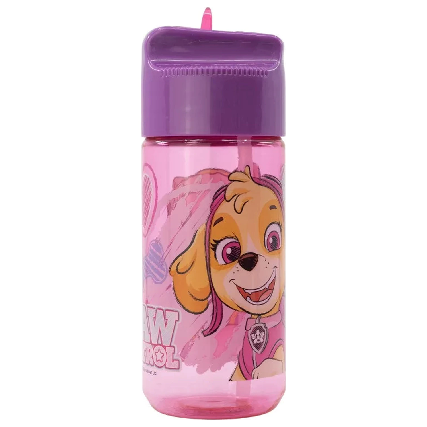 PAW Patrol Sketch Hydro Plastic Straw Sticla de apa 430 ml poza produsului