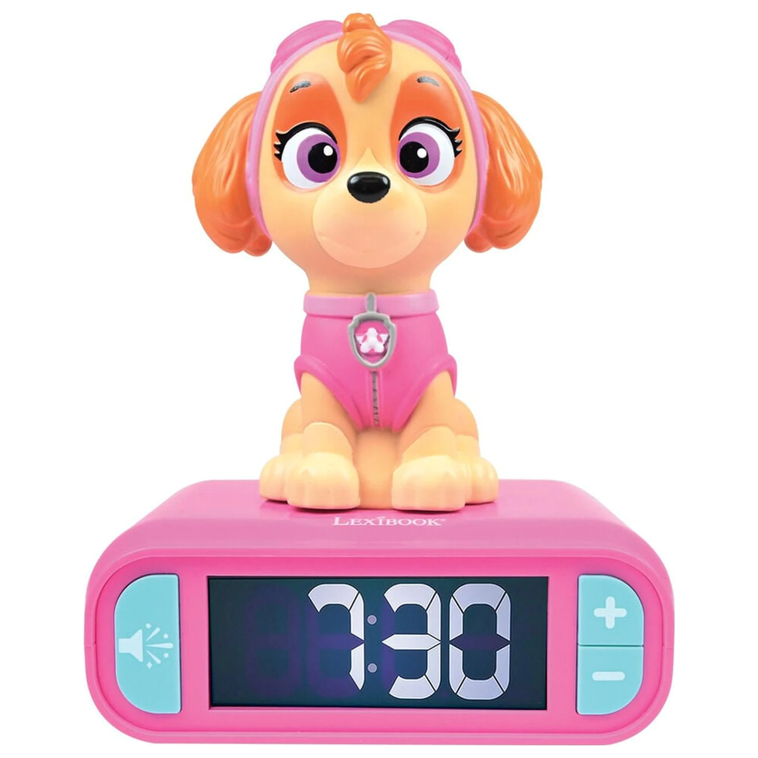 Ceas desteptator digital cu lumina de noapte 3D Paw Patrol Skye poza produsului