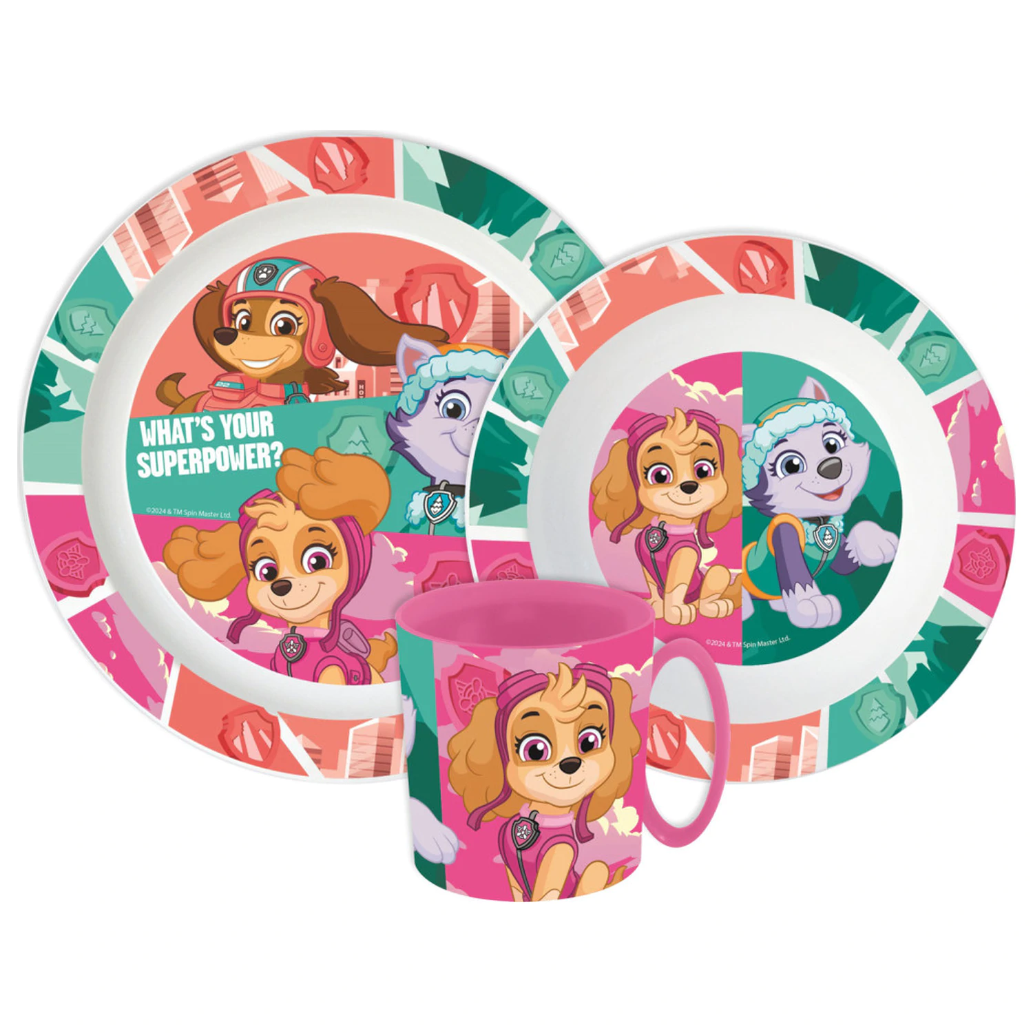 PAW Patrol Superpowers Set de vesela, Set Micro Plastic cu cana poza produsului