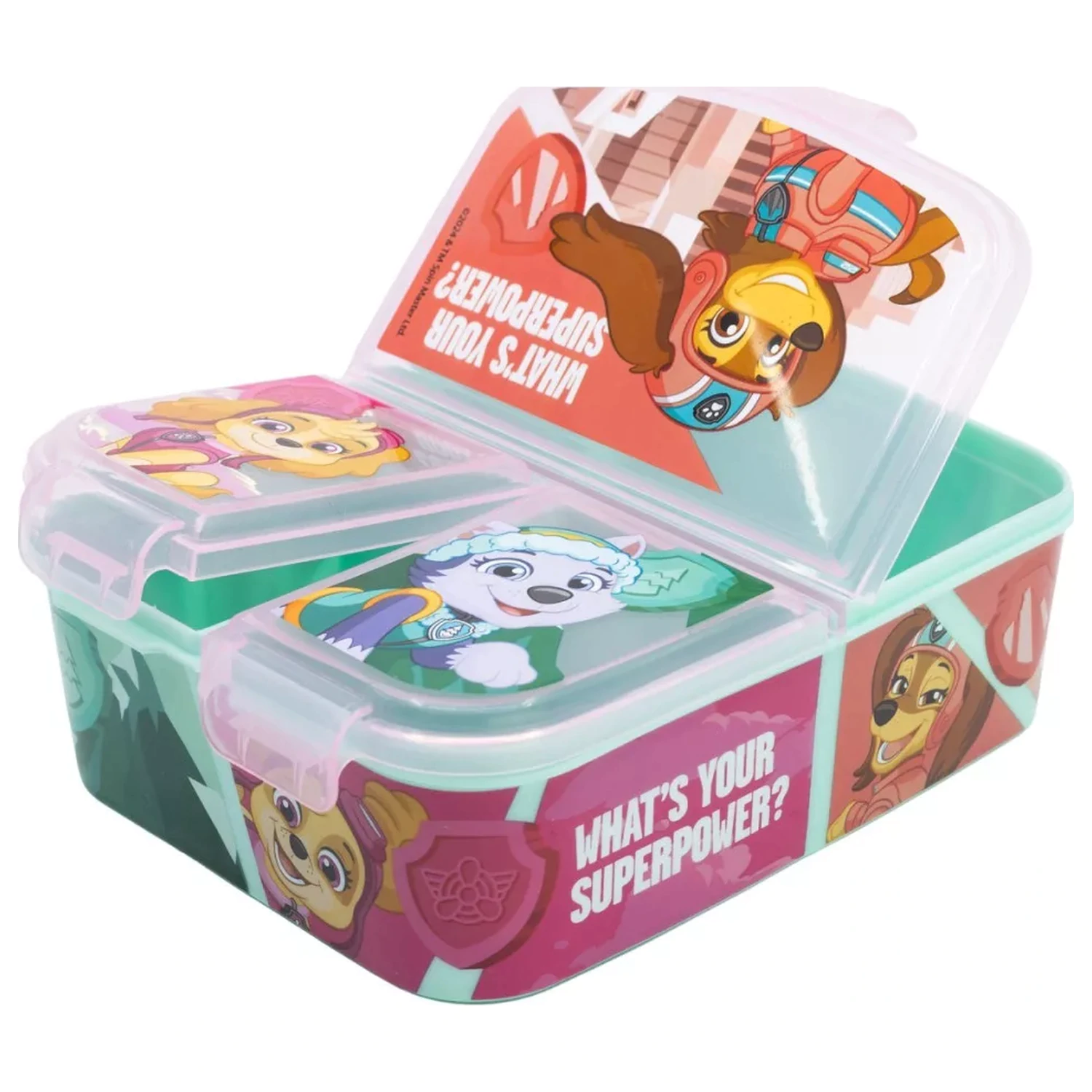Paw Patrol Superpowers Cutie de pranz cu multiple compartimente, Sandwich Box XL poza produsului