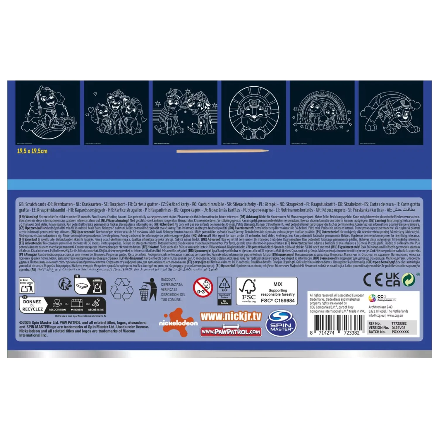Paw Patrol Team Set Scratch Art poza produsului
