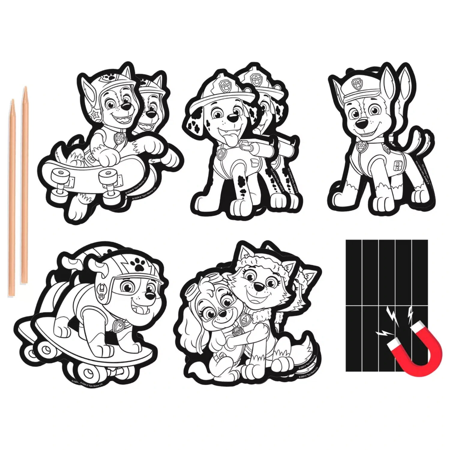 Paw Patrol Team Scratch Art Kit cu Magnet poza produsului