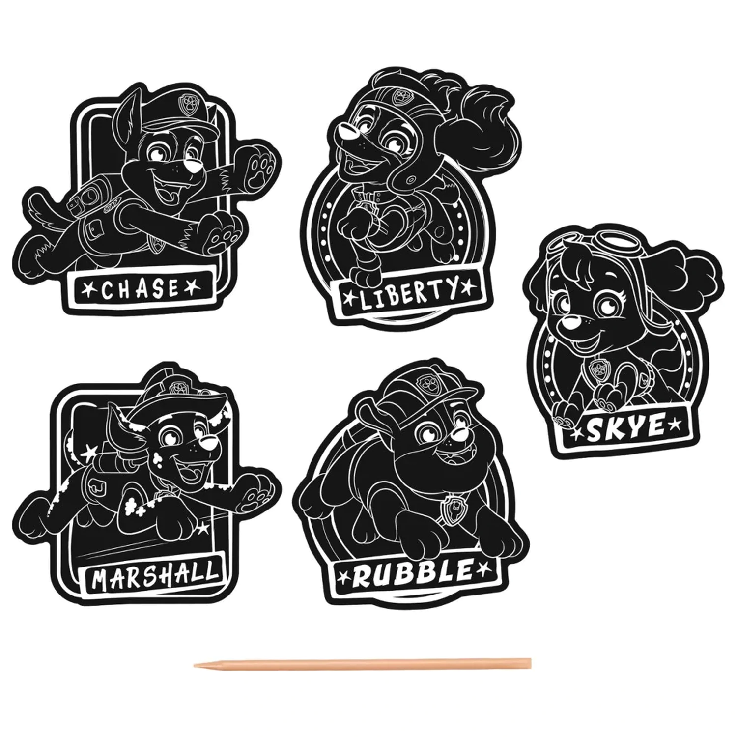 Paw Patrol Team Scratch Art Seturi Stickere poza produsului
