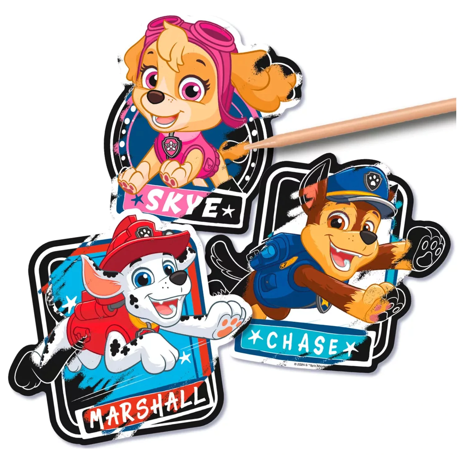 Paw Patrol Team Scratch Art Seturi Stickere poza produsului