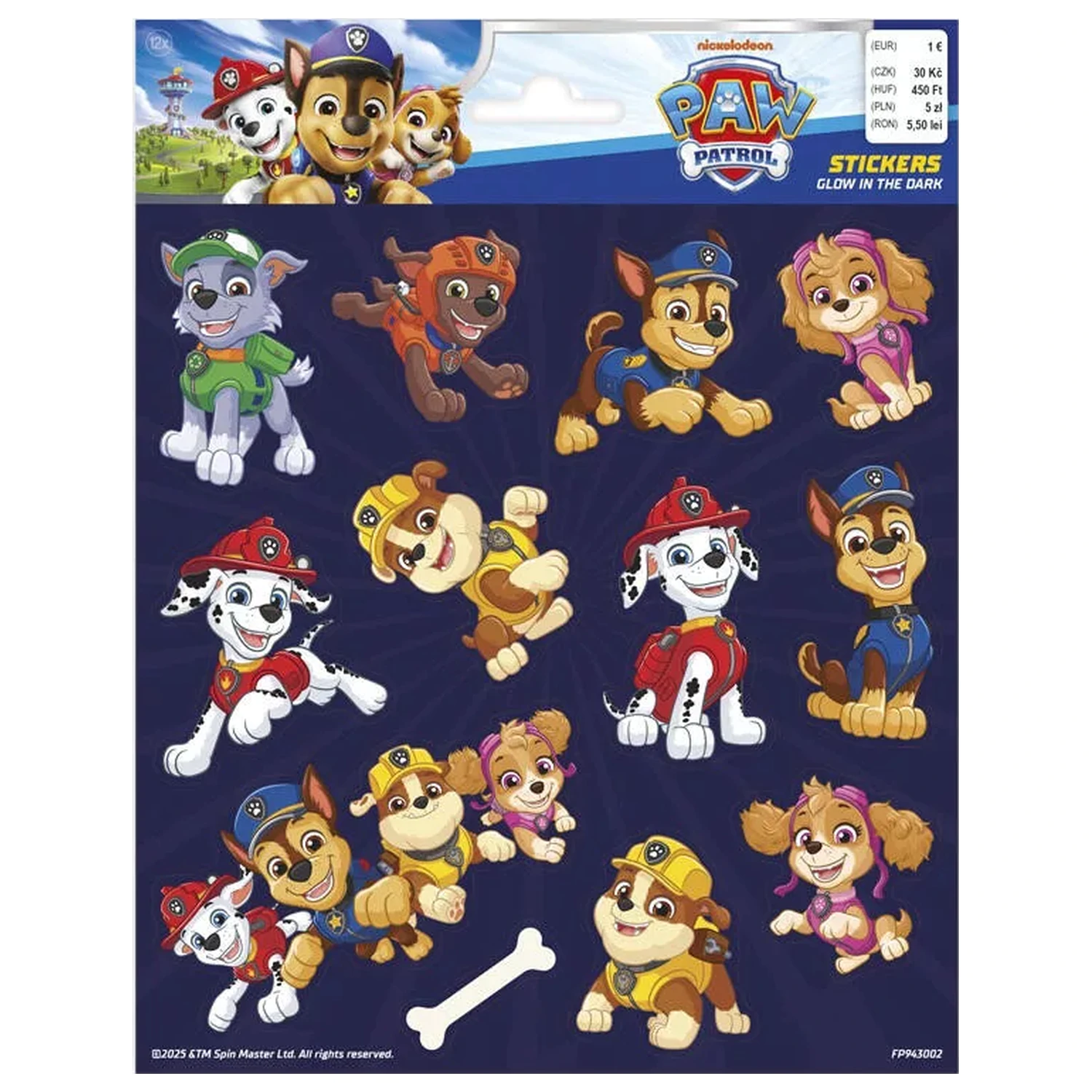 Autocolant PAW Patrol Team fosforescent poza produsului