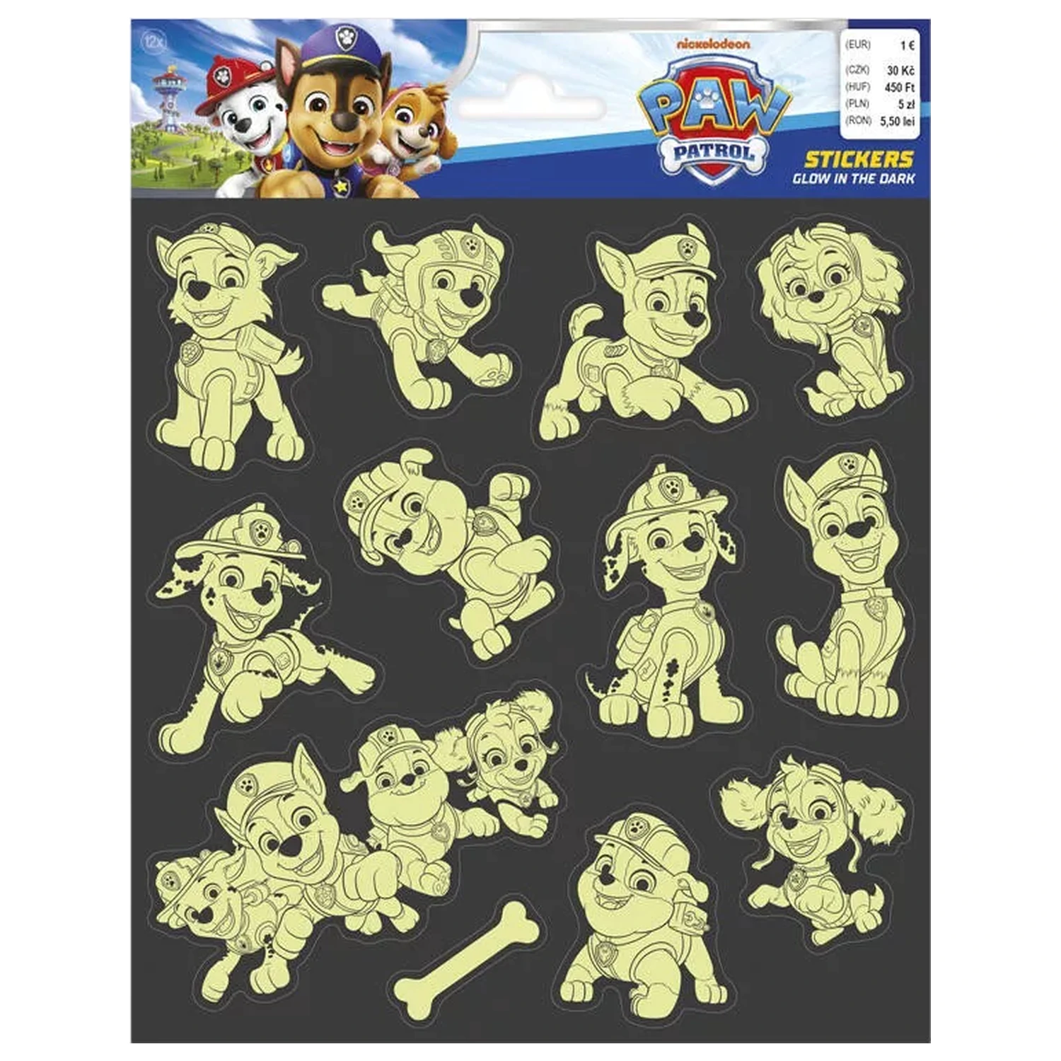 Autocolant PAW Patrol Team fosforescent poza produsului