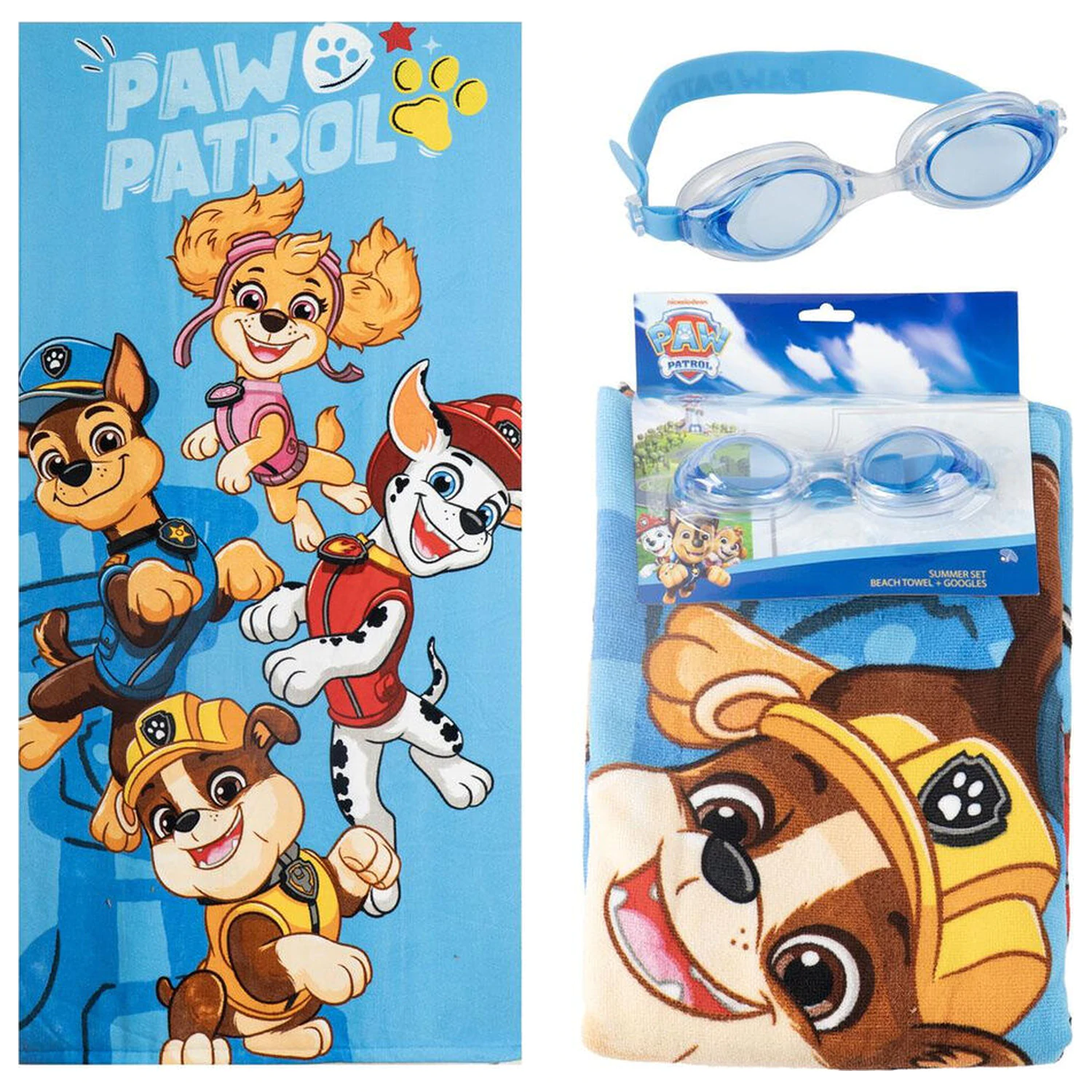 Prosop Paw Patrol + set ochelari de inot poza produsului