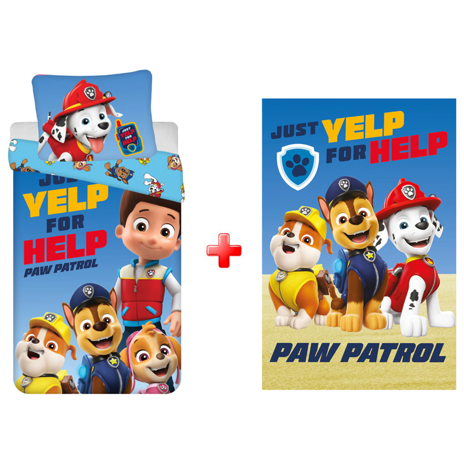 Paw Patrol Yelp Set Husă de Pilotă și Pătură din Fleece poza produsului