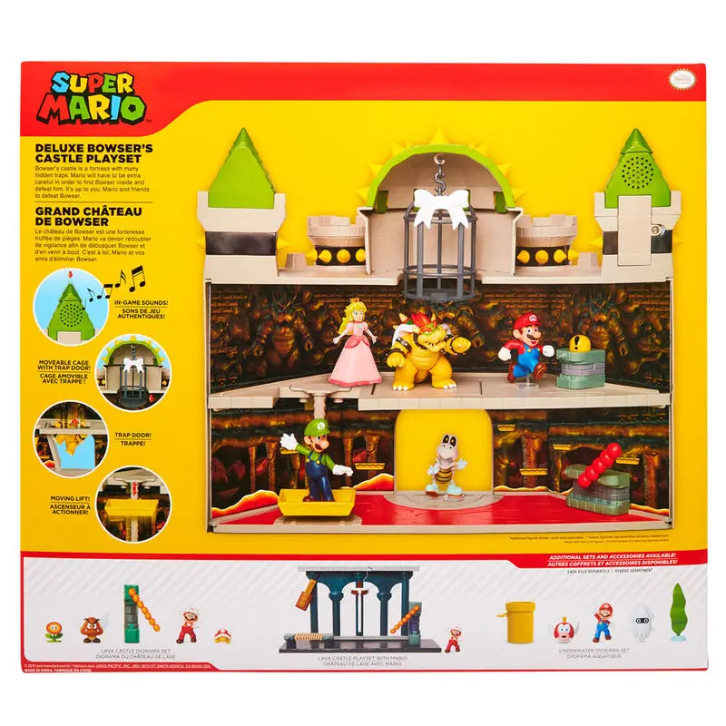 World of Nintendo Super Mario Set de Joacă Deluxe Castelul lui Bowser poza produsului
