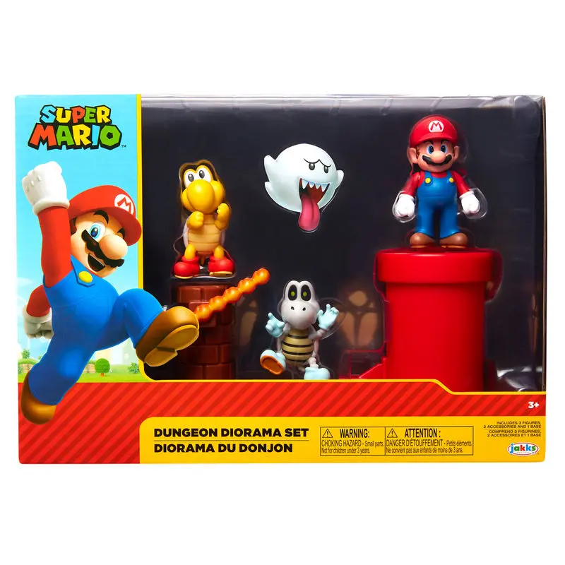 World of Nintendo Super Mario Diorama Set Set de joc Dungeon poza produsului