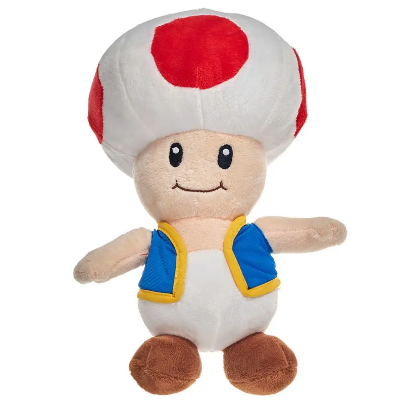 Mario Bros Toad jucărie de pluș moale 30cm poza produsului