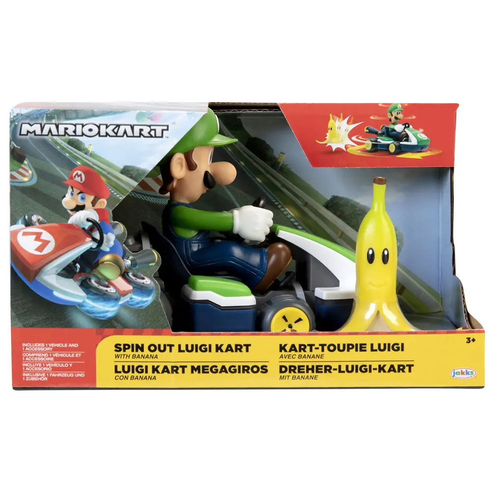 Figurină Kart Mario Kart spinout Luigi 6cm poza produsului