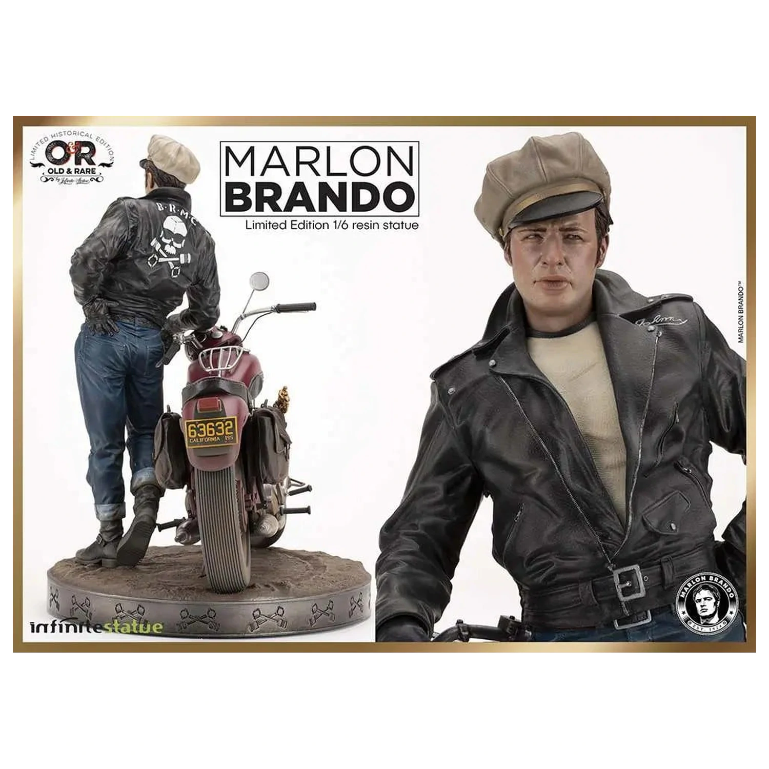Statueta Marlon Brando with Bike Limited Ed. 1/6 30cm poza produsului
