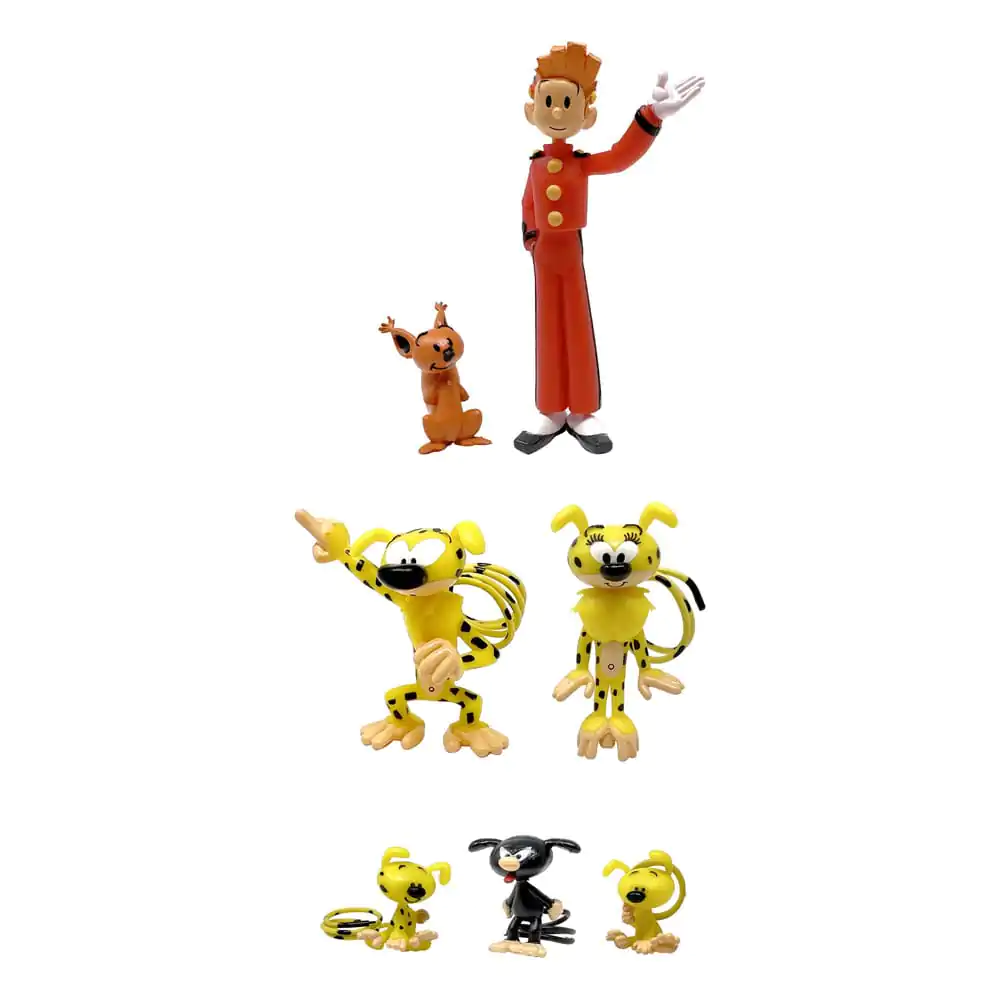 Set 7 figurine Marsupilami Mini personaje 4 - 10 cm poza produsului