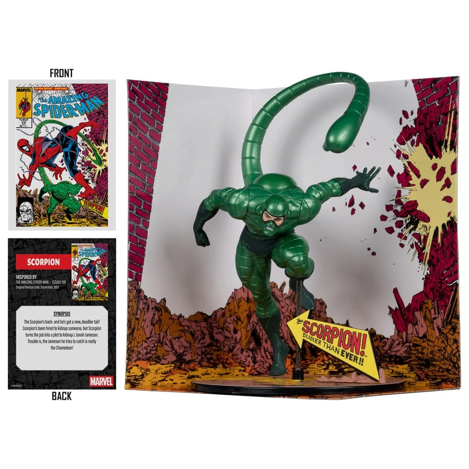Statua din PVC Marvel 1/10 Scorpion (Metallic) (The Amazing Spider-Man #318) (Gold Label) 18 cm poza produsului