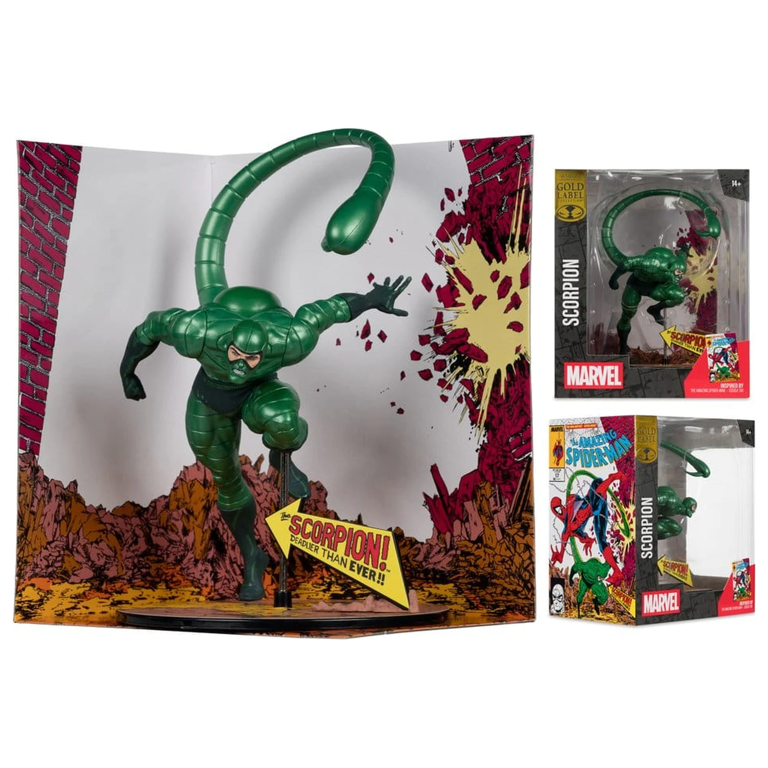 Statua din PVC Marvel 1/10 Scorpion (Metallic) (The Amazing Spider-Man #318) (Gold Label) 18 cm poza produsului