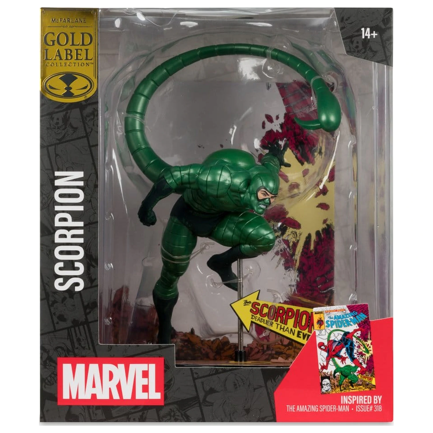 Statua din PVC Marvel 1/10 Scorpion (Metallic) (The Amazing Spider-Man #318) (Gold Label) 18 cm poza produsului