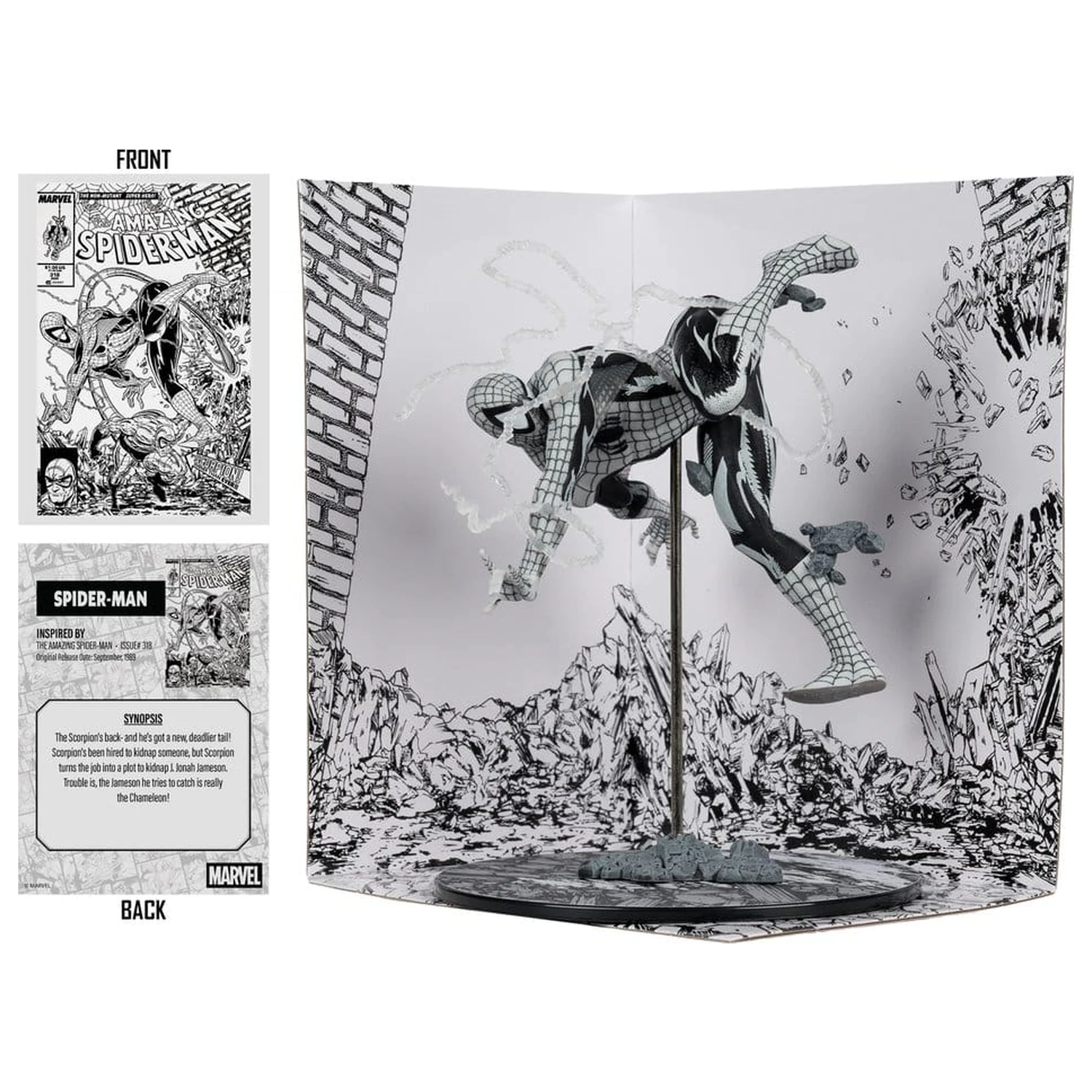 Marvel statuie PVC 1/10 Spider-Man (Line Art) (The Amazing Spider-Man #318) (Gold Label) 17 cm poza produsului