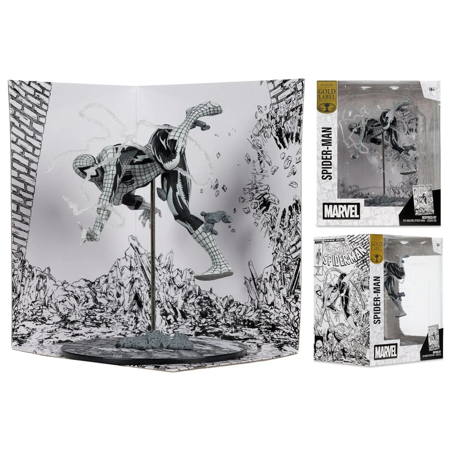 Marvel statuie PVC 1/10 Spider-Man (Line Art) (The Amazing Spider-Man #318) (Gold Label) 17 cm poza produsului