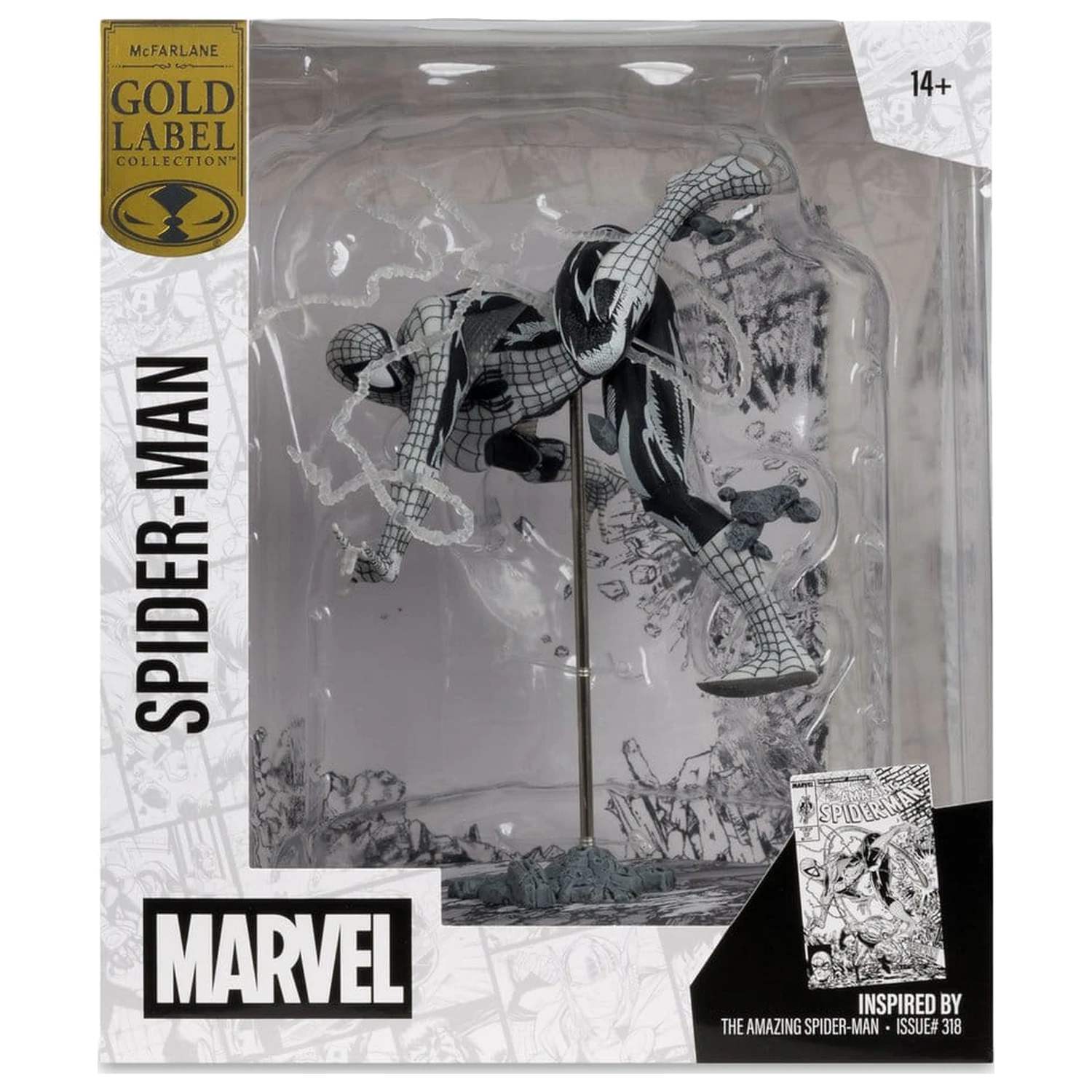 Marvel statuie PVC 1/10 Spider-Man (Line Art) (The Amazing Spider-Man #318) (Gold Label) 17 cm poza produsului