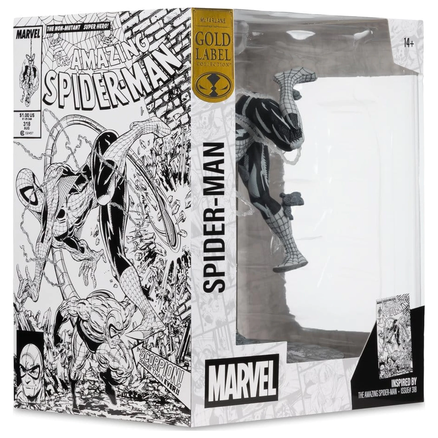 Marvel statuie PVC 1/10 Spider-Man (Line Art) (The Amazing Spider-Man #318) (Gold Label) 17 cm poza produsului