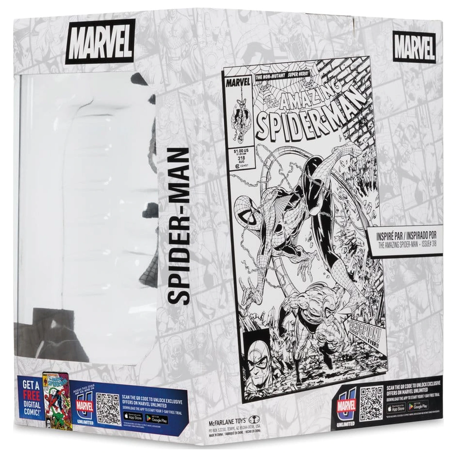 Marvel statuie PVC 1/10 Spider-Man (Line Art) (The Amazing Spider-Man #318) (Gold Label) 17 cm poza produsului