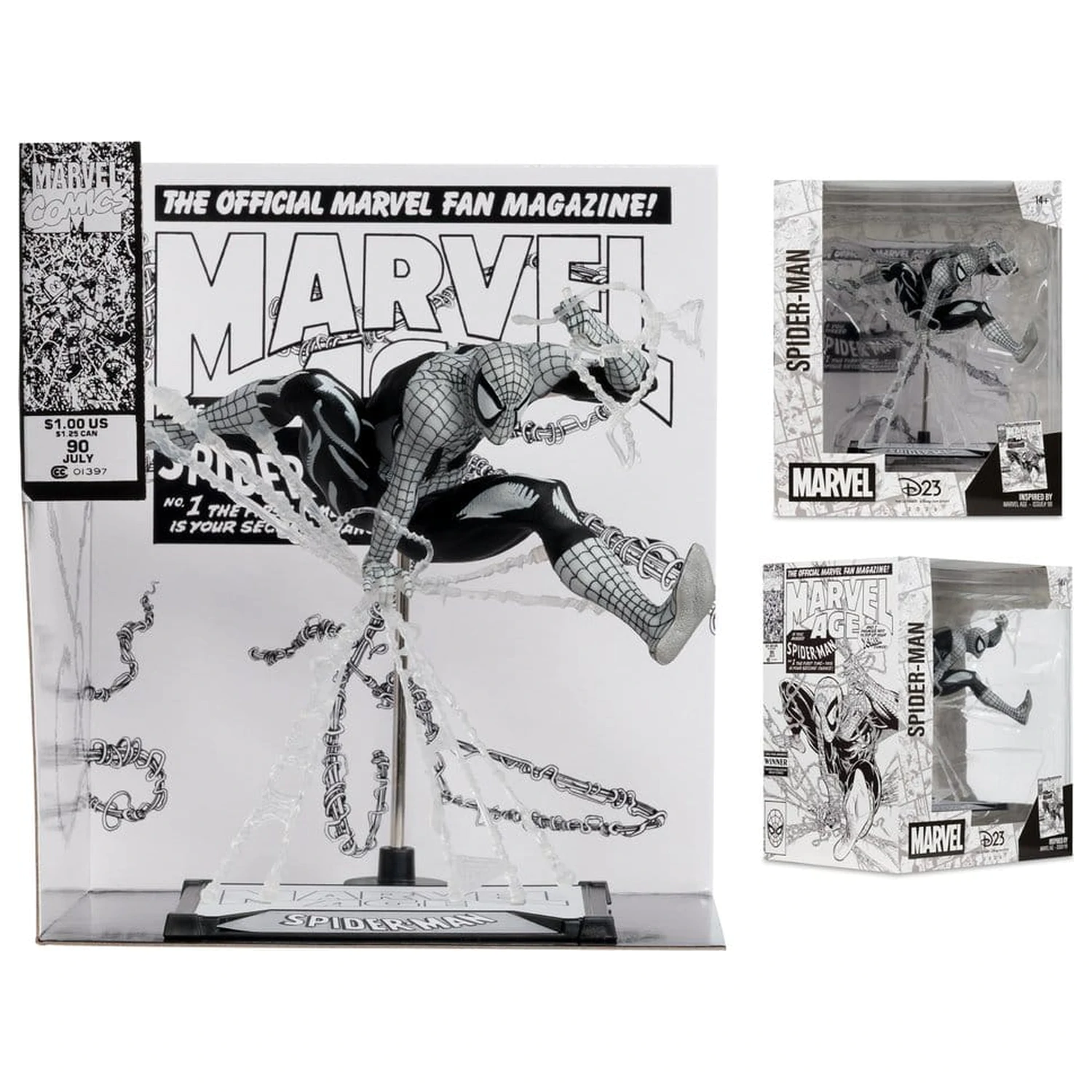 Marvel Statuie din PVC 1/10 Spider-Man (Marvel Age #90) (Line Art) 18 cm poza produsului
