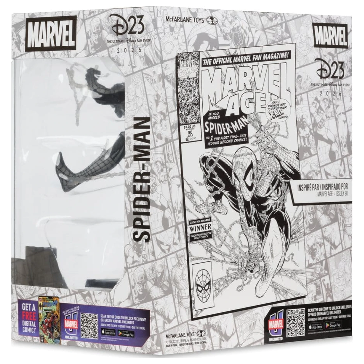 Marvel Statuie din PVC 1/10 Spider-Man (Marvel Age #90) (Line Art) 18 cm poza produsului
