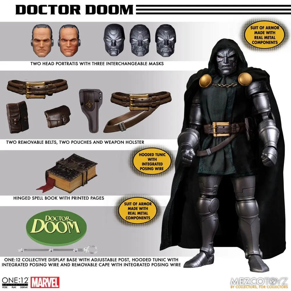 Figurină de acțiune Marvel 1/12 Doctor Doom 17 cm poza produsului