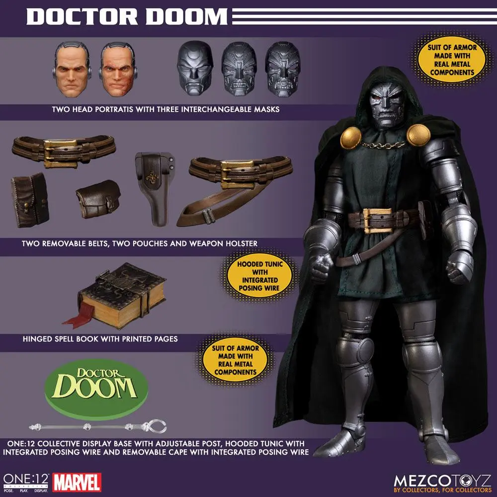 Figurină de acțiune Marvel 1/12 Doctor Doom 17 cm poza produsului