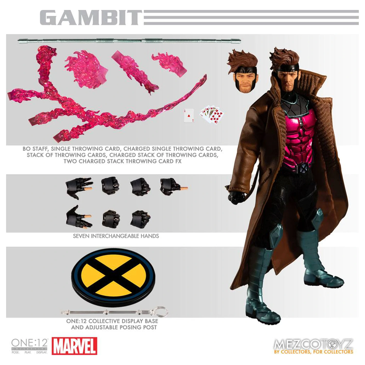 Marvel Action Figure 1/12 Gambit 17 cm poza produsului