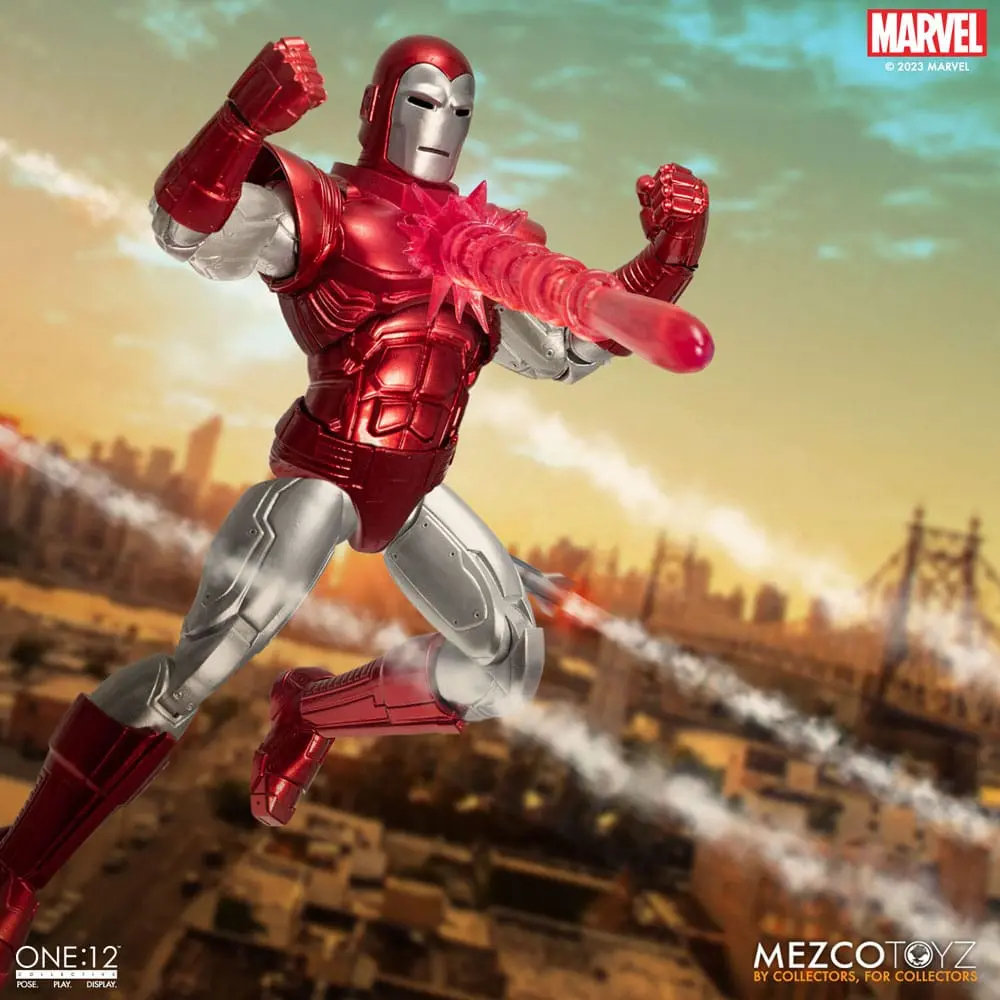 Figurină de acțiune Marvel 1/12 Iron Man (Ediția Centurion Argintiu) 16 cm poza produsului