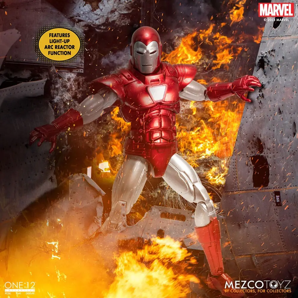 Figurină de acțiune Marvel 1/12 Iron Man (Ediția Centurion Argintiu) 16 cm poza produsului