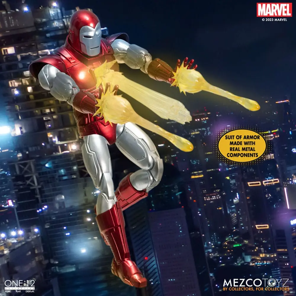 Figurină de acțiune Marvel 1/12 Iron Man (Ediția Centurion Argintiu) 16 cm poza produsului